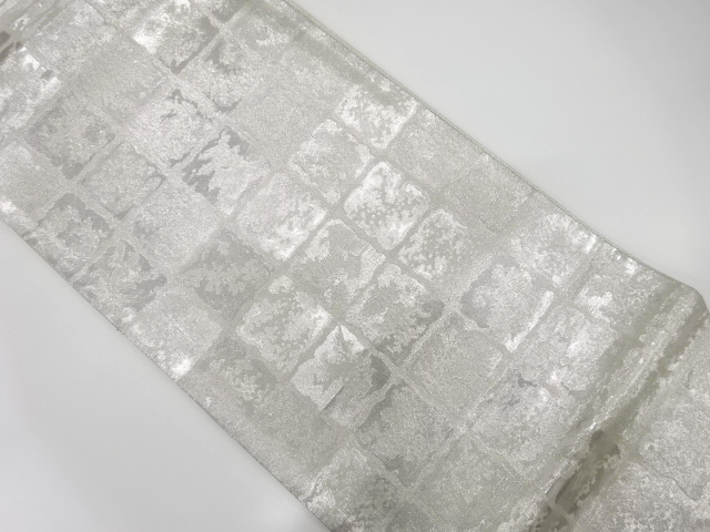 屏風箔酷使模様織出し袋帯